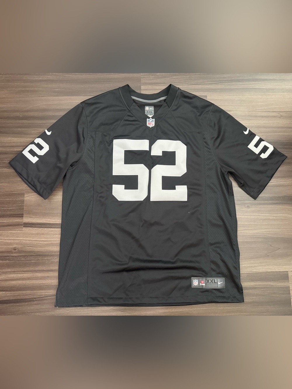 Nike Las Vegas Raiders Kahlil Mack #52 NFL Limited Stitched Home Jersey Men 2XL